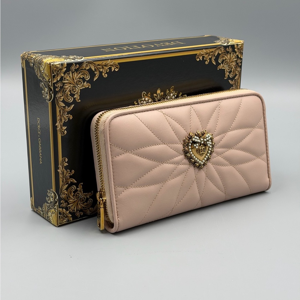 Dolce & Gabbana Pink Devotion Zip Wallet